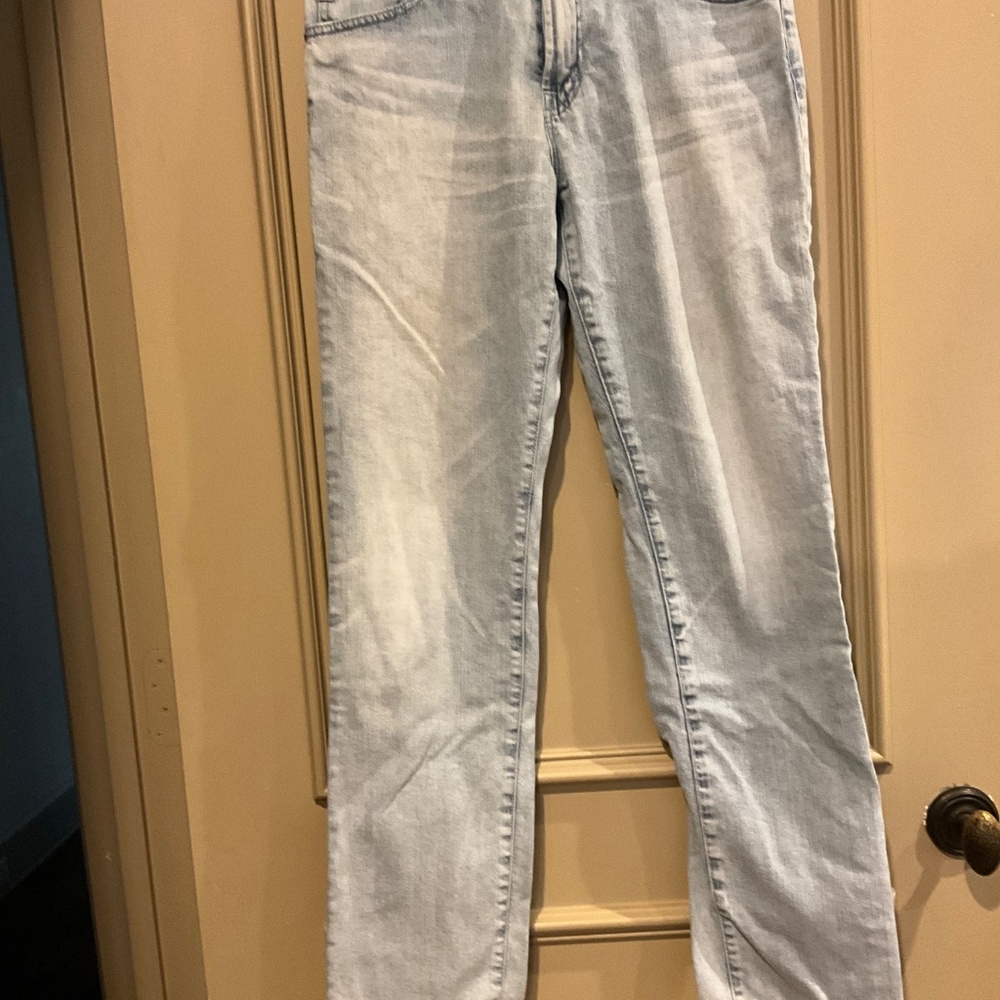 AG Everett Slim Straight Jeans Light Blue Faded Denim Size 31 33 W31 L33 31R - Picture 2 of 8